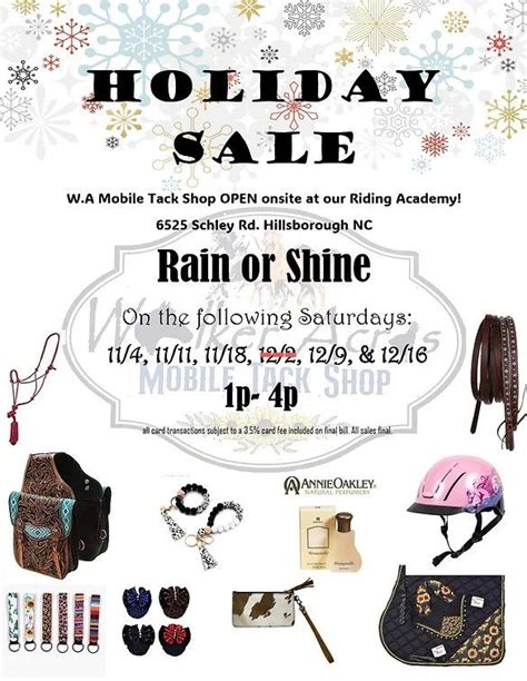 W.A Mobile Tack Holiday Sale, Walker Acres, Hillsborough, 9 December ...