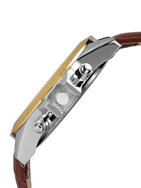 Teakwood Leathers Brown & Gold-Toned Men Analog Watch