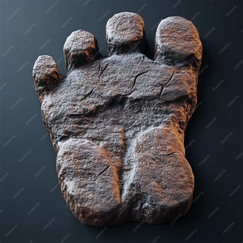 3D Giant39s Footprint Icon Mythical Creature Trace Illustration Logo ...