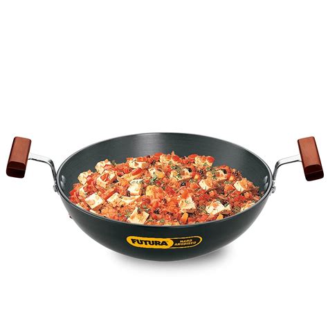 Hawkins Futura 1.5 Litre Deep Fry Pan, Hard Anodised Kadai, Round Bott ...