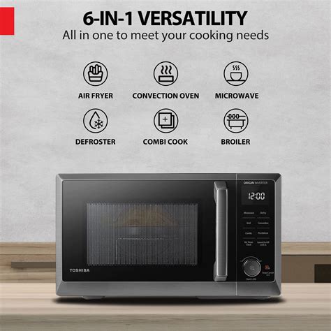 Snapklik.com : TOSHIBA 6-in-1 Air Fryer Microwave Oven Combo ORIGIN ...