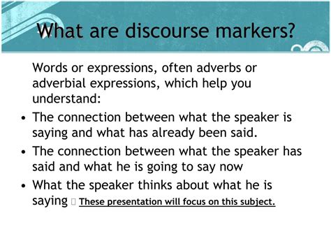 What Is A Discourse Marker at Eden Disney blog