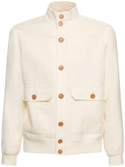 Linen blend jacket - Brunello Cucinelli - Men | Luisaviaroma