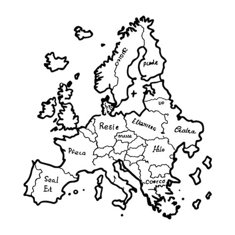 Europe Map Drawing 的图像结果