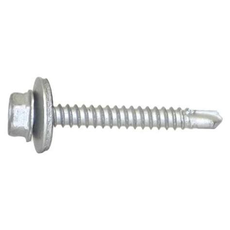 Teks Self-Drilling Screw, #10 x 1-1/2 in, Climaseal Steel Flange Hex ...