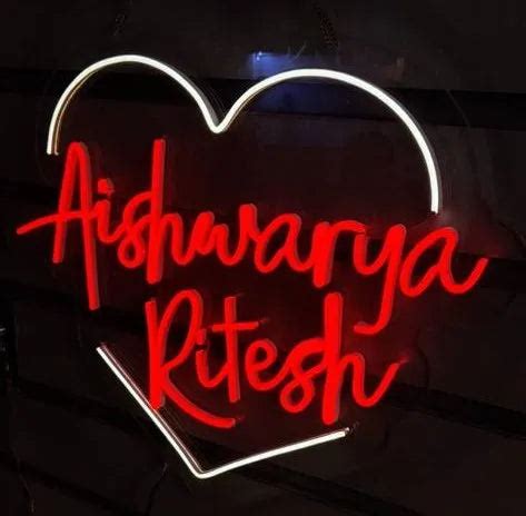 Personalized Heart Style Name Neon Lamp – handmadelovebytanya