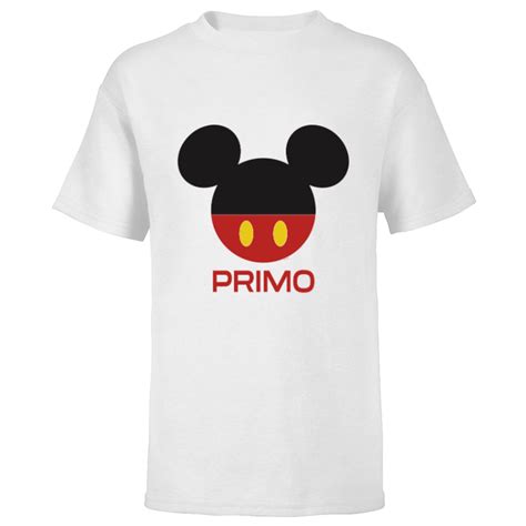 Disney Mickey Mouse Red Shorts Icon Primo Familia Spanish- Short Sleeve ...
