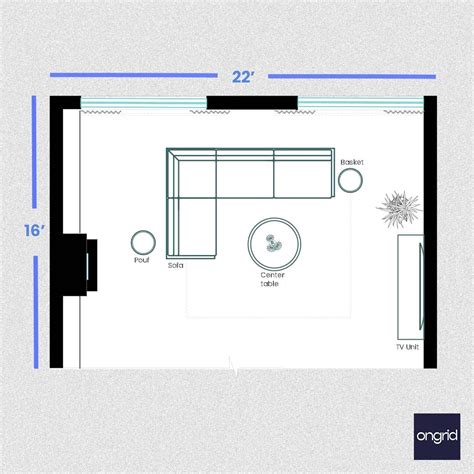 22' x 16' Living Room with Elegant Pop Ceiling – Ongrid Design