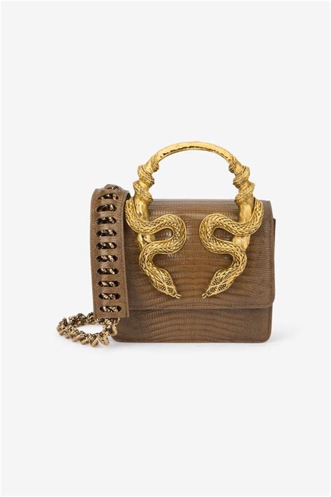 Brown Bag With Snakes in BROWN for Women | Roberto Cavalli®