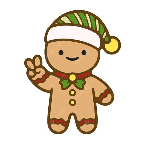 Cute Animated Gingerbread Man, Gingerbread, Gingerman, Christmas PNG ...