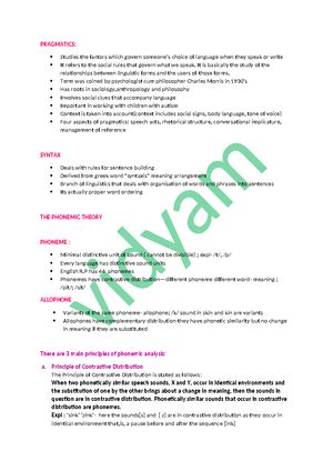 Phonetics and Phonology - Rela- tively little attention is spared for ...