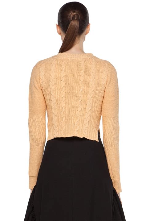 Opening Ceremony Cable Pullover in Peach | FWRD
