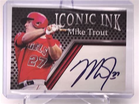 2012 ICONIC INK MIKE TROUT BASEBALL CARD