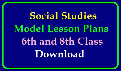 Social Studies model lesson plans for 6th and 8th Class Download - TS ...