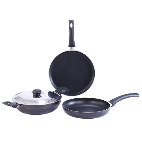 Wonderchef Renewed Platinum Plus Non-Stick Cookware Set of 4 | Kadhai
