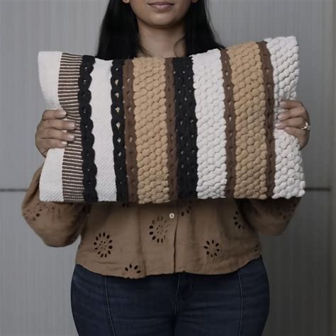 Charcoal Multi-Textured Lumbar Cushion – Casa Luna Decor by H N Fabrics