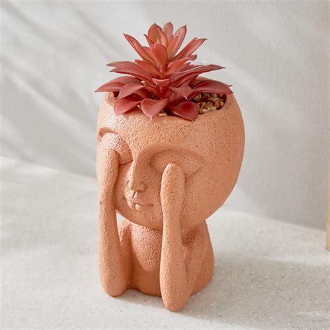 Buy Gloria Human Artificial Succulent in Polyresin Pot from Home Centre ...