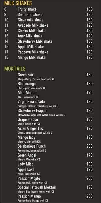 Menu of Fattoush, Bannerghatta Road, Bangalore - magicpin