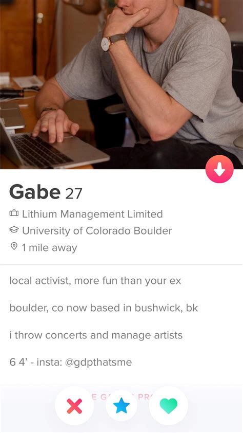 Tinder Dating Profile Template