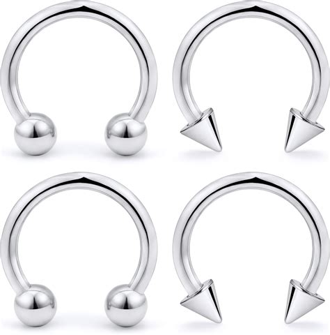 Amazon.com: Dyknasz 12G Circular Horseshoe Barbell Septum Rings ...