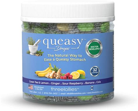 Amazon.com: Three Lollies Queasy Drops - Relief from Nausea & Travel Sickness - Soothes a Dry ...