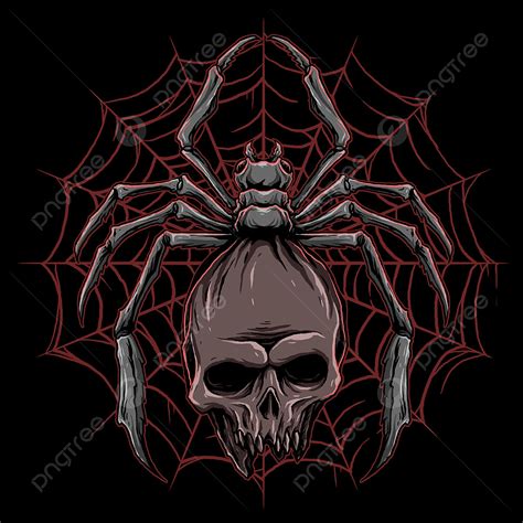 Spider Skull Vector, Spider Clipart, Spider, Spiders PNG Transparent ...