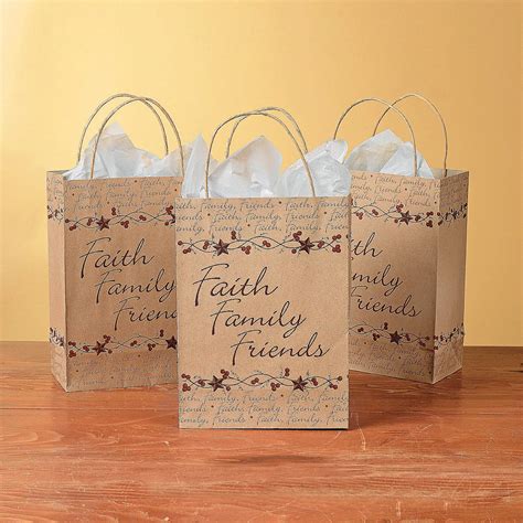 Fun Express - Faith Family Friends Paper Bags - Party Supplies - Bags ...