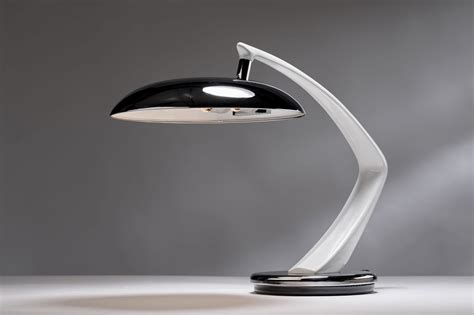 Iconic Mid Century Spanish 'Fase' Boomerang Chrome Desk Lamp