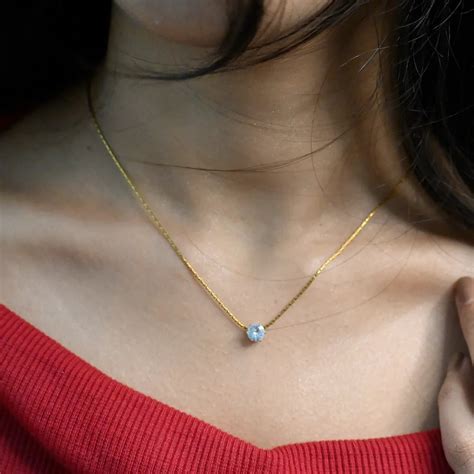 Minimalist Gold Solitaire Necklace – Ecoluxe Jewel