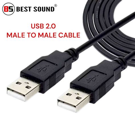 USB A Male To A Male Plug Shielded High Speed 2.0 Black USB to USB ...