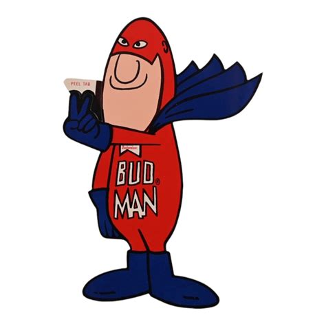 70's Bud Man Budweiser Sticker Decal #4 | Button Works Store ボタンワークス