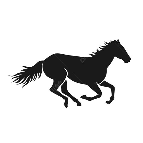 Running Horse Silhouette Vector