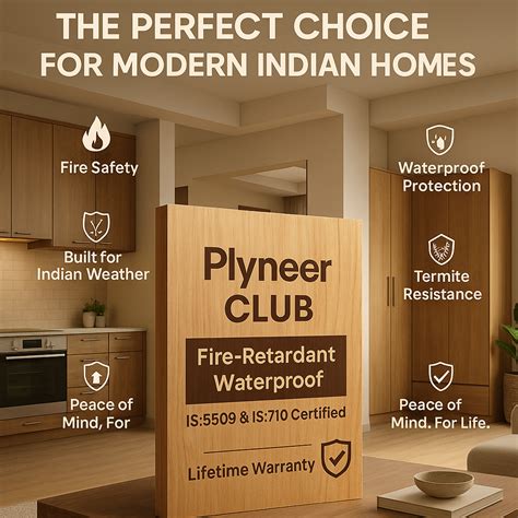 Why Plyneer Club Plywood Is Ideal for Indian Homes – Fireproof & Waterproof
