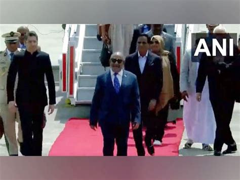 African Union President Azali Assoumani arrives in Delhi for G20 Summit
