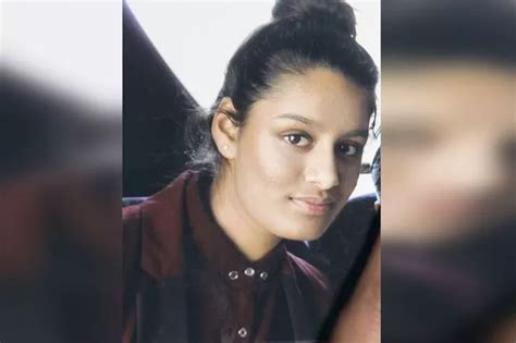 Shamima Begum leaning against a door frame. She has long dyed brown hair and is wearing sunglasses with a light grey top underneath a sweatshirt jacket