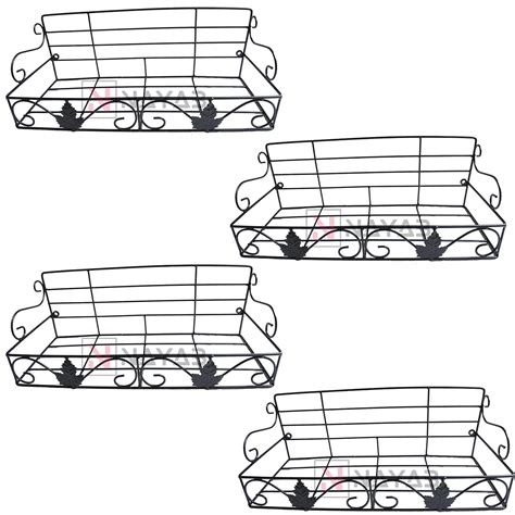 NAYAB Scrolled Large Pot Wall Mounted Hanging Plant Stand Holder Rack ...