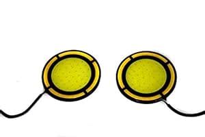 Spedy Round DRLs LED Auxiliary Fog lamp DRL+ Amber Color For Hyundai ...
