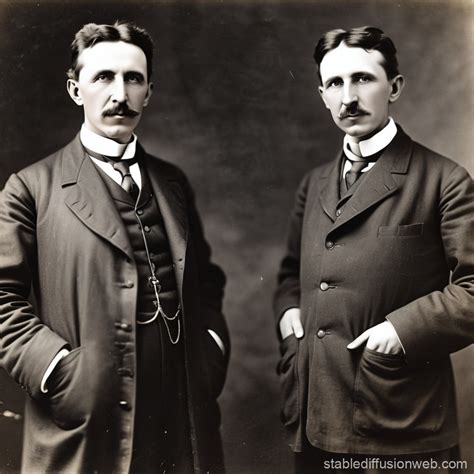 Tesla and Einstein Photo | Stable Diffusion Online
