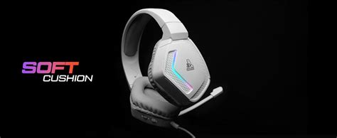 TAG Gamerz Victor RGB White Over-Ear Gaming Headphone Headset | Soft ...