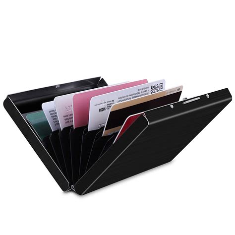 Dahsha Slim RFID Credit Card Protector Wallet, Stainless Steel Aluminum ...