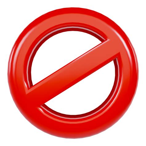 Not Sign 3D render Transparent Icon 11148988 PNG