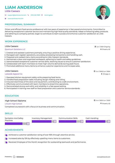 10+ Little Caesars Resume Samples & Templates for 2025