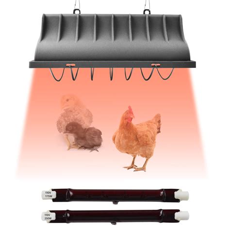 JUSONEY Chicken Coop Heater for Chicks,Brooder Heater with 2pcs Heat ...