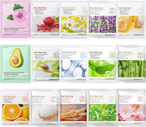 Amazon.com : WLGLinGui 10 Pcs Sheet Facial Mask,Hydrating Face Masks for Women,No Sticky ...