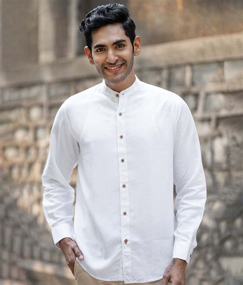 Snow White · Mandarin Collar Shirt - Earthy Route