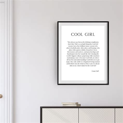 Cool Girl Monologue Gone Girl Quote Digital Download Book and Movie ...