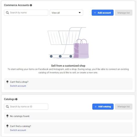 Facebook Commerce Manager and Catalog Set Up