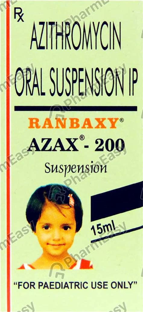 Azax 200 MG/5ML Syrup (15): Uses, Side Effects, Price & Dosage | PharmEasy
