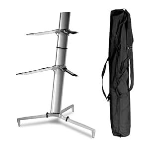 Softline Pro Double Piano Keyboard Stand with Microphone Stand and ...