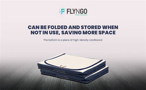FLYNGO Foldable Steel Frame Clothes Organizer Storage Box for Wardrobe ...